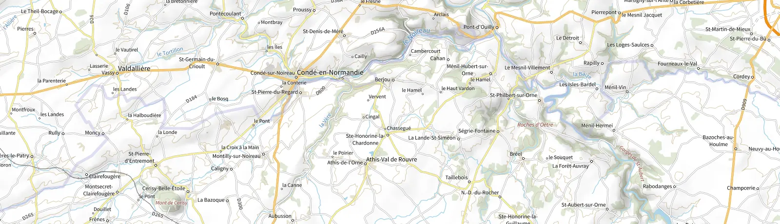 Carte IGN des environs de Saint-Philbert-sur-Orne, lieu de départ