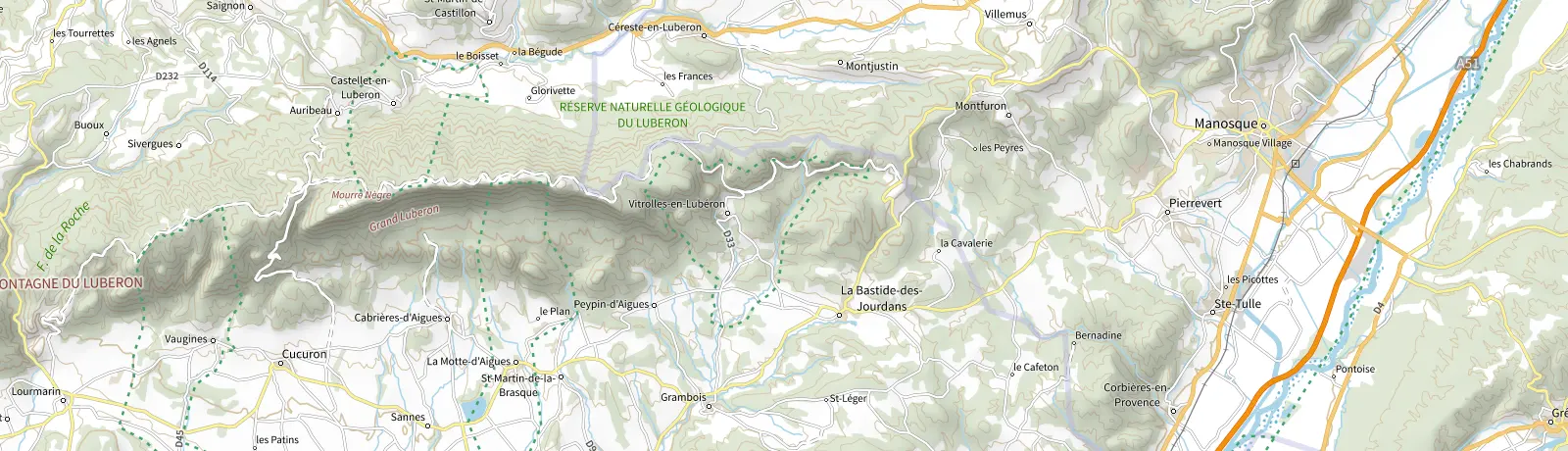 Carte IGN des environs de Pierrevert, lieu de départ