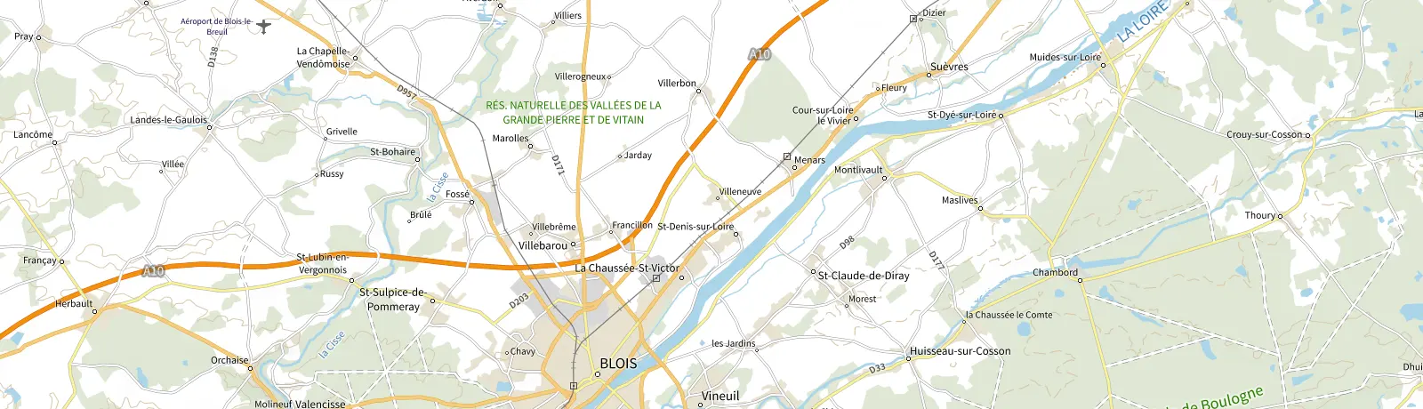 Carte IGN des environs de Maslives, lieu de départ